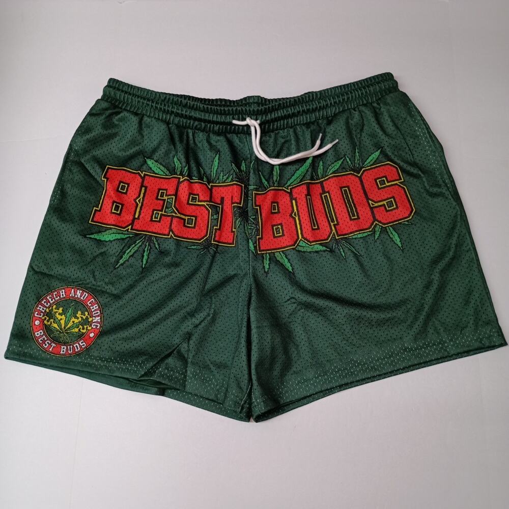 Cheech and Chong "‎ Best Buds" Shorts Men's Size 2XL Green NWOT